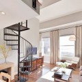 modern-living-room-with-spiral-staircase